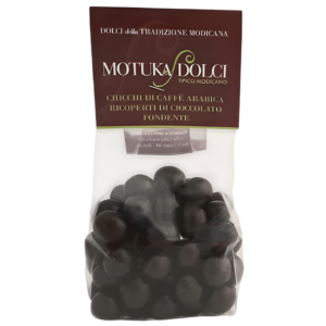 Drageé di chicchi di caffè ricoperti di cioccolato fondente